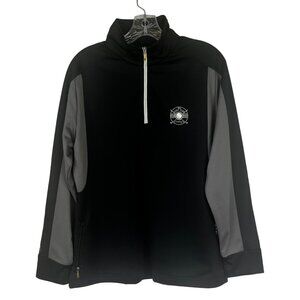 Antigua Performance Golf Club Pullover Shirt 1/4 Zip Black Size Large